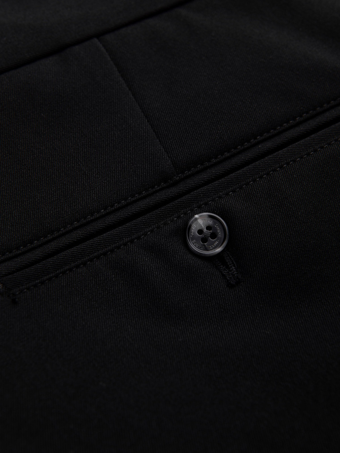 Men's smart chino pants SLIM FIT - black V4 OM-PACP-0191