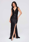Evening dress LA-OM-DLR289 - black