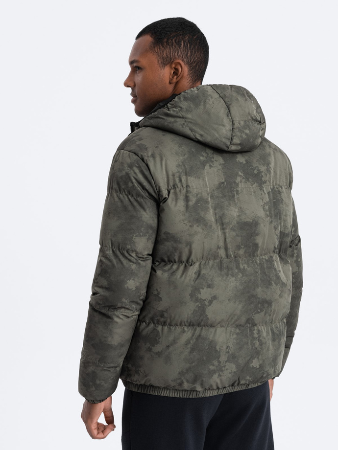 Kurtka męska puffer - khaki V5 C529