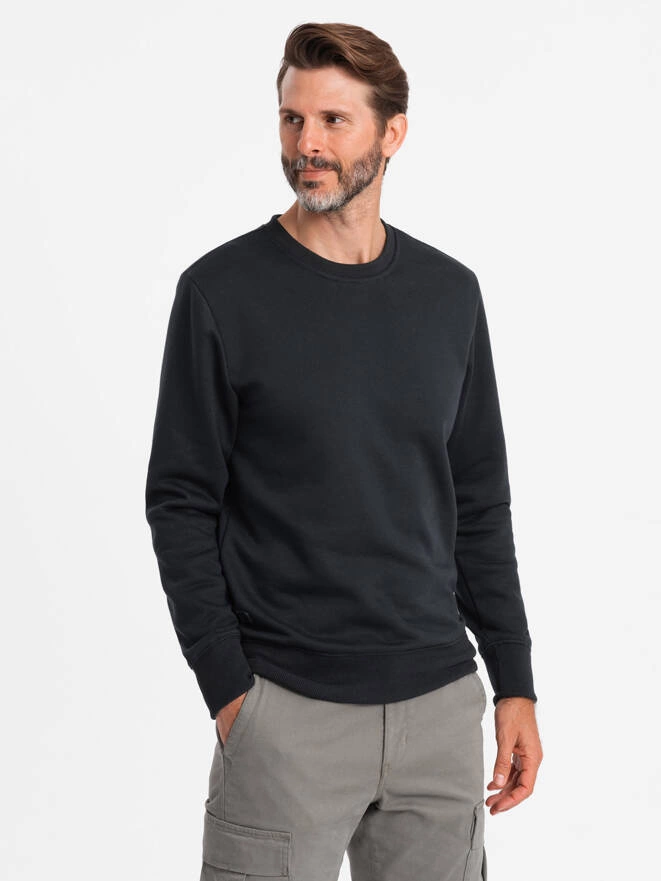 Men's plain sweatshirt - black B978