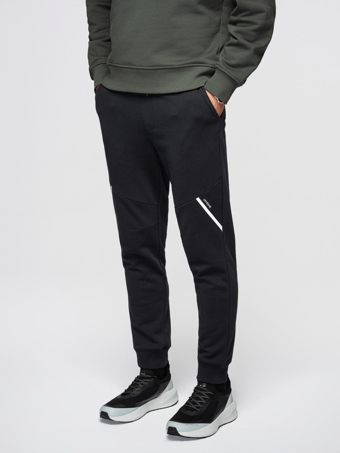 Men's sweatpants joggers - black V2 OM-PASK-0280