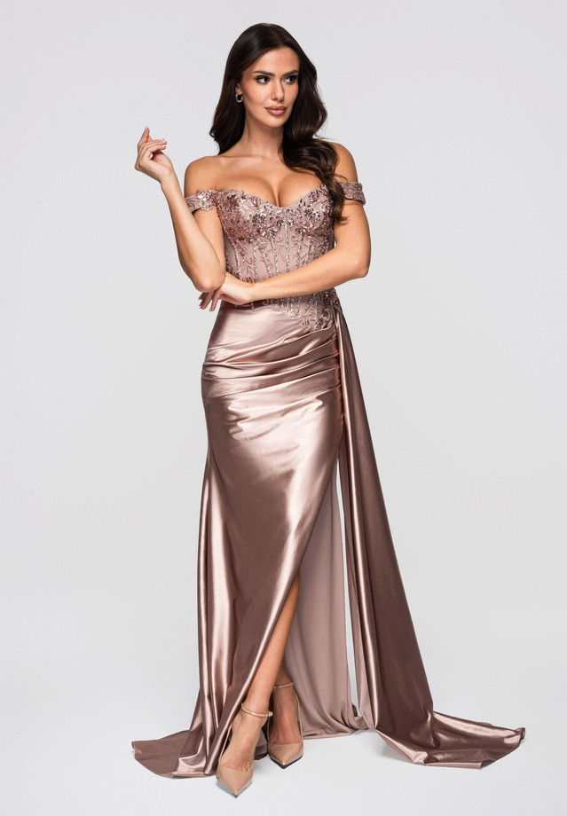 Evening dress LA-OM-DLR274 - gold
