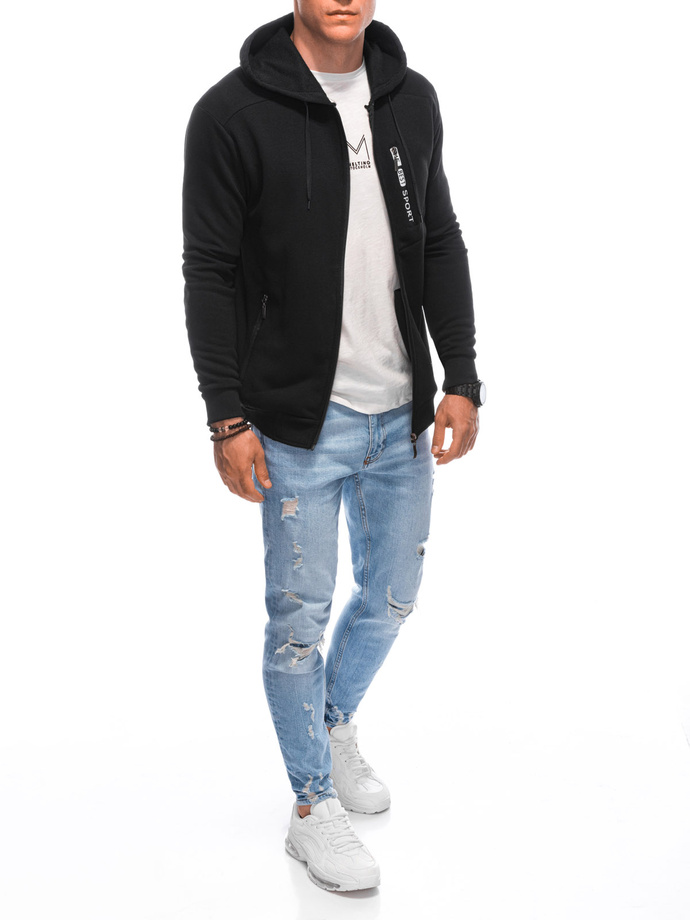 Men's zip-up sweatshirt B1597 - black