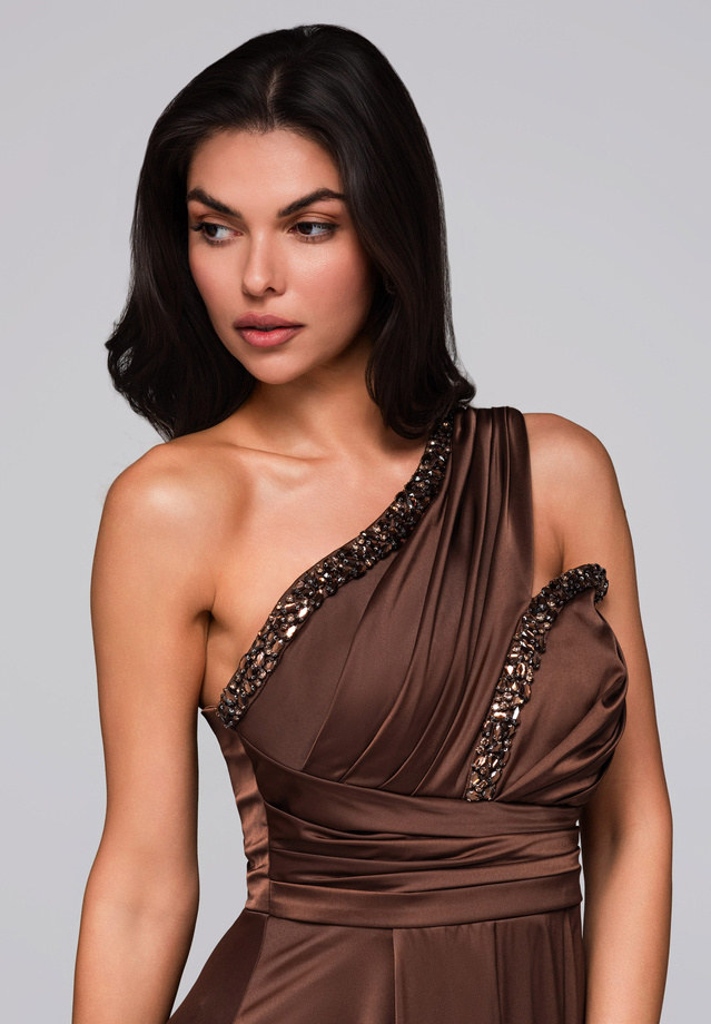 Evening dress LA-OM-DLR252 brown