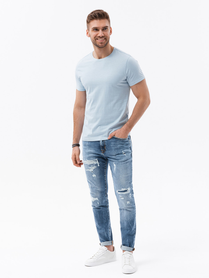 Men's plain t-shirt - light blue S1370