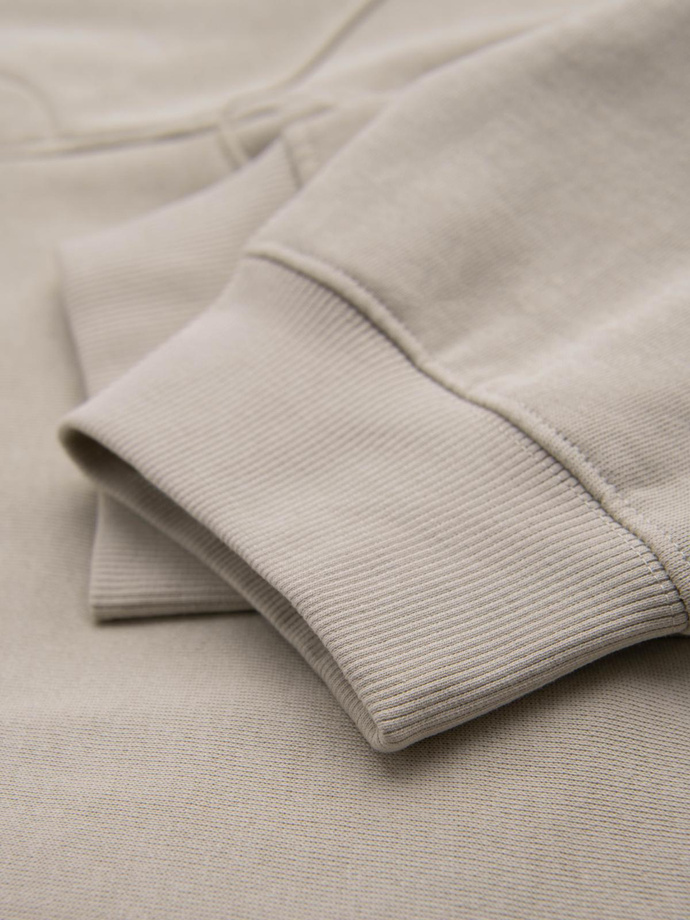 Men's jogger sweatpants - light beige V1 OM-PABS-0173