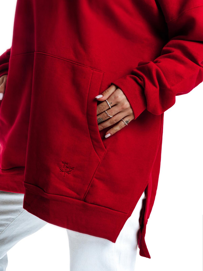 Women's hooded sweatshirt TLR043 - red