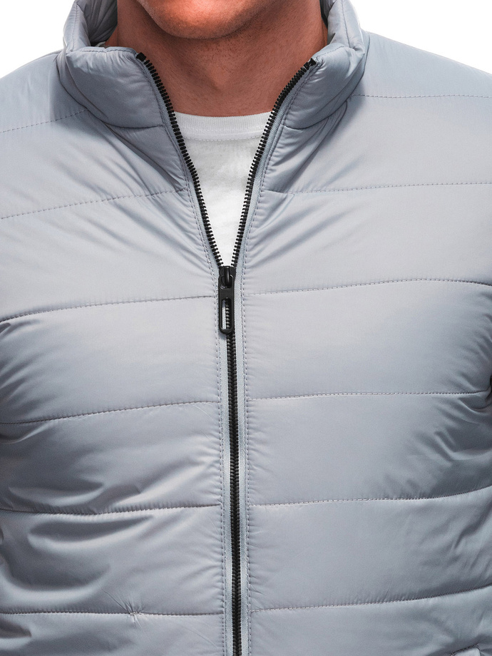 Men's mid-season quilted jacket C526 - grey