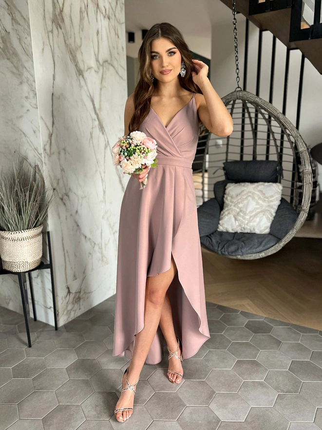 Sukienka maxi LOVE DLR164 - beżowa