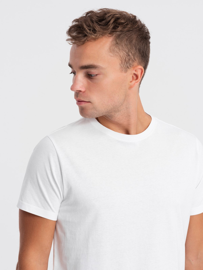 BASIC men's classic cotton T-shirt - white V14 OM-TSBS-0146