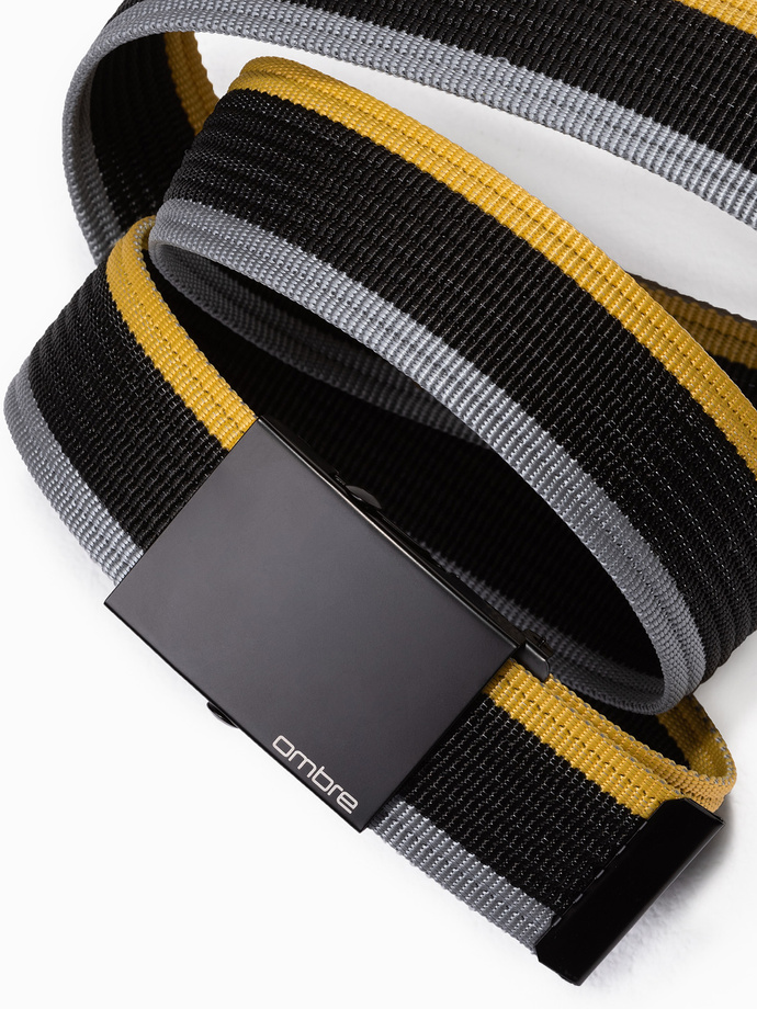 Men's sackcloth belt - grey/black A378