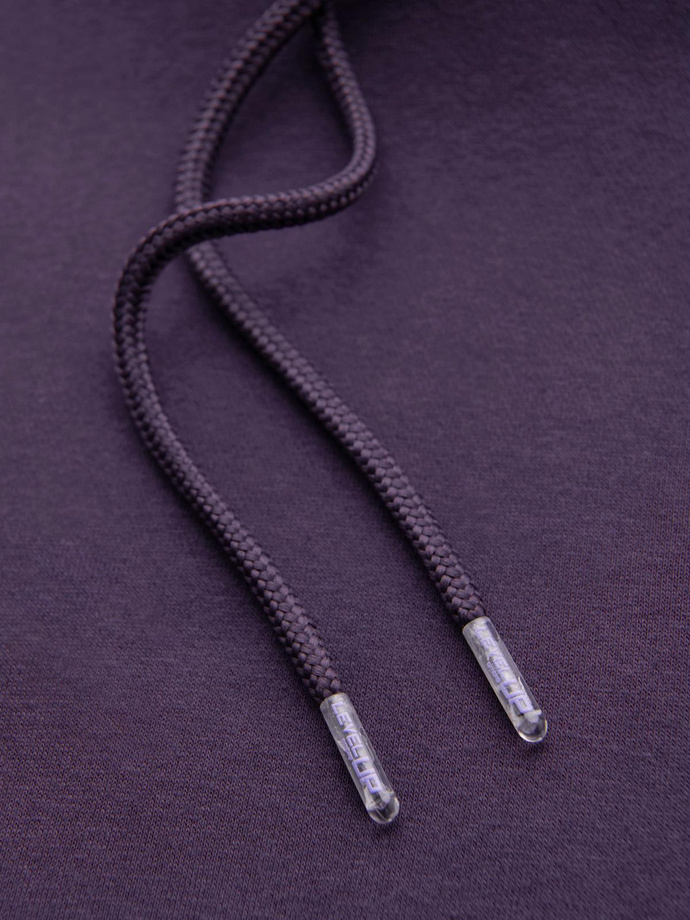 Unisex sweatshirt with pockets and hood - purple V13 OU-SNBC-0105