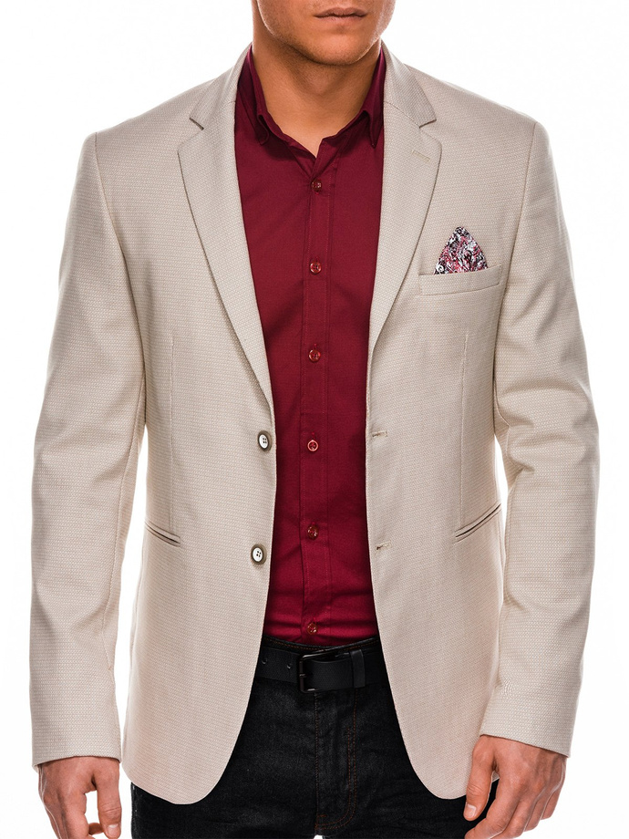 Men's elegant blazer jacket M105 - beige