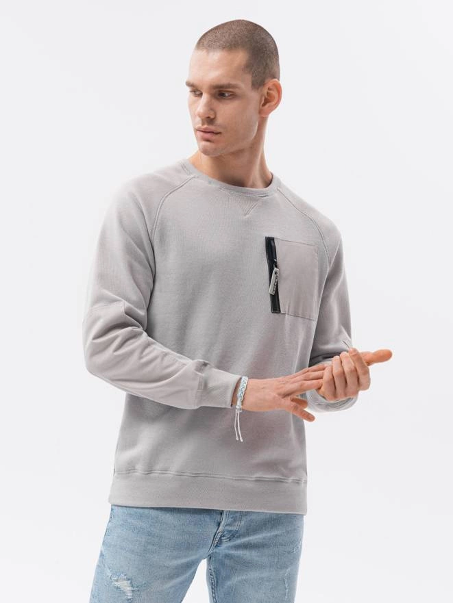 Men's sweatshirt - light grey B1151