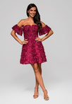 Evening dress LA-OM-DLR231 dark red