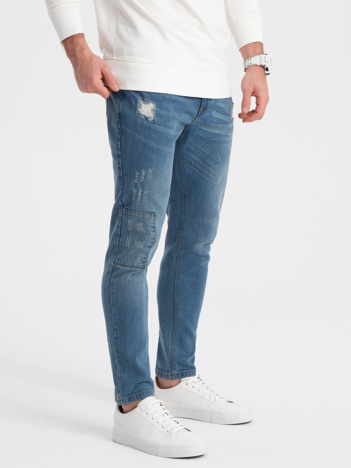 Spodnie męskie jeansowe SKINNY FIT - jasny niebieski P1060