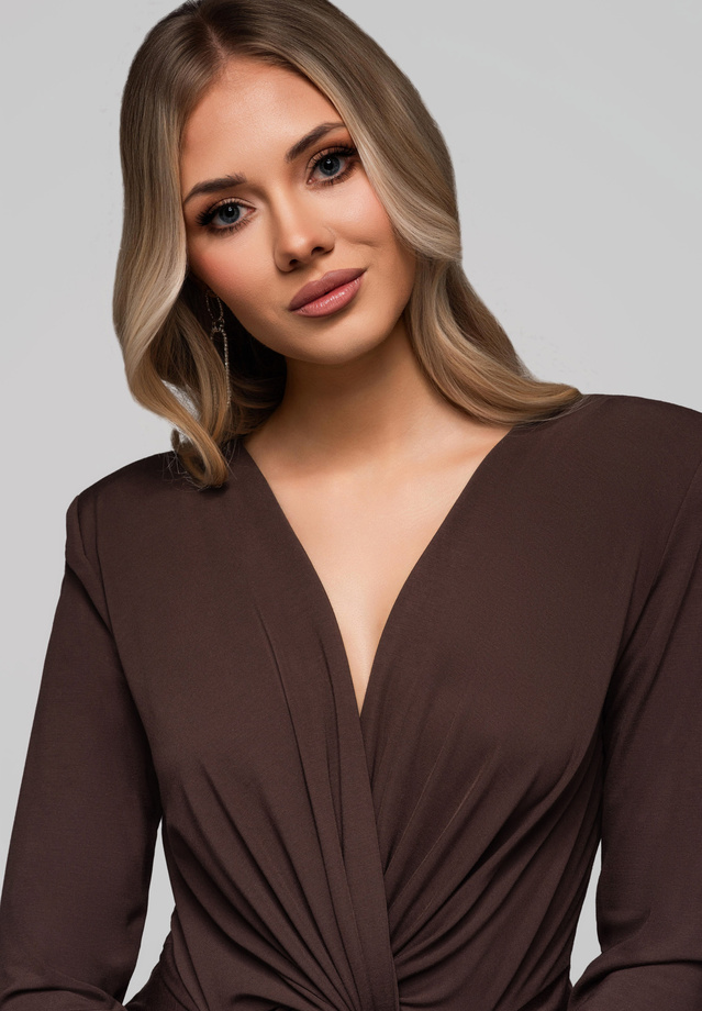 Evening dress LA-OM-DLR185 - brown