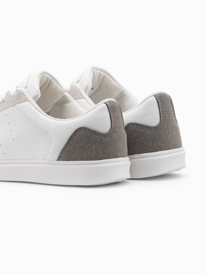 Casualowe męskie buty sneakersy OLDSCHOOL – białe V3 T393