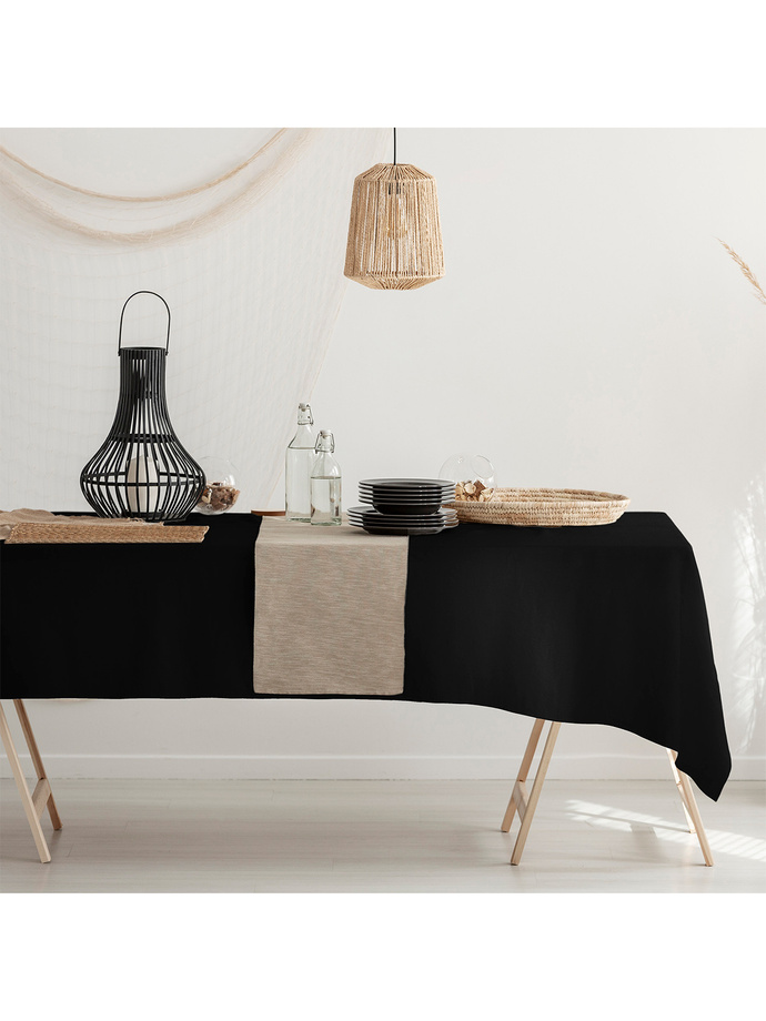 Stain-resistant tablecloth Viva A560 - black