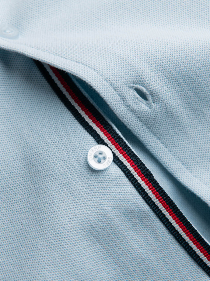 Men's long sleeve knit shirt - blue V3 K542