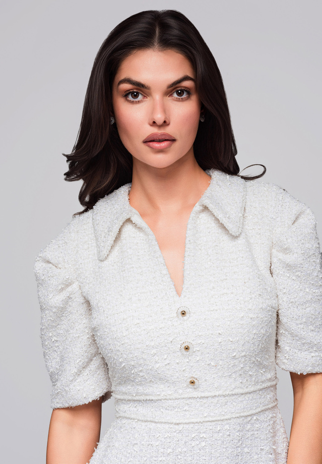 Evening dress LA-OM-DLR247 - ecru