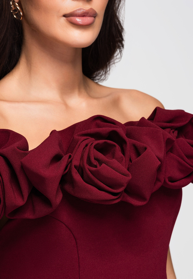 Evening dress LA-OM-DLR178 - burgundy