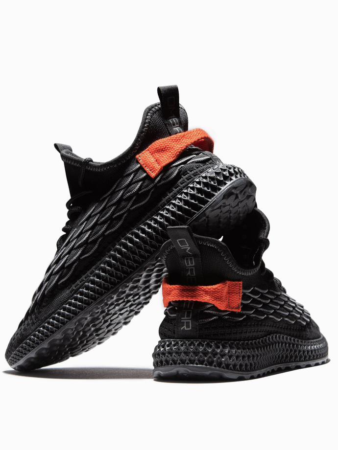 Men's lightweight lace-up sneaker shoes - black V3 OM-FOKS-0141