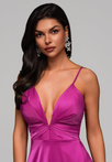 Evening dress LA-OM-DLR177 - fuchsia