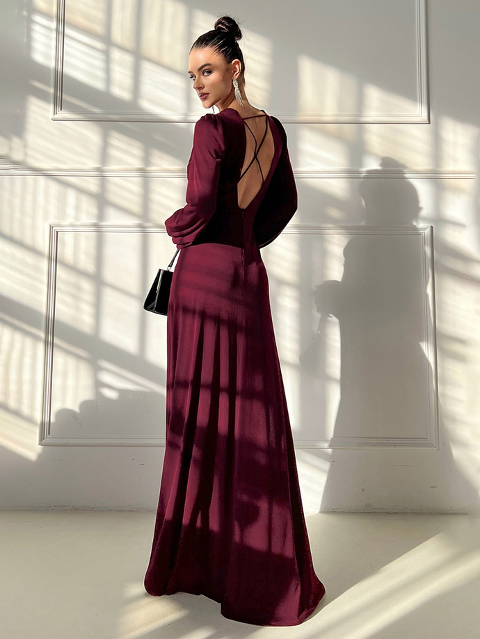PATRICIA maxi dress DLR184 - maroon