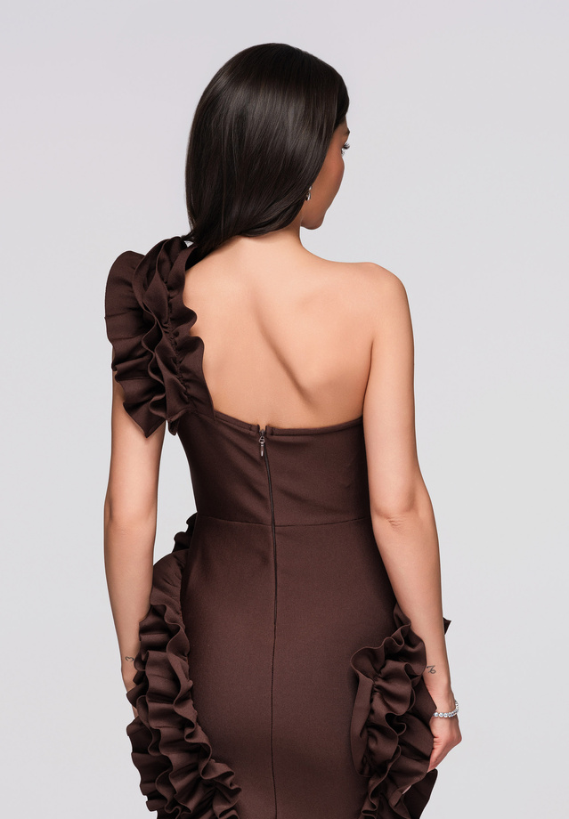 Evening dress LA-OM-DLR240 - brown