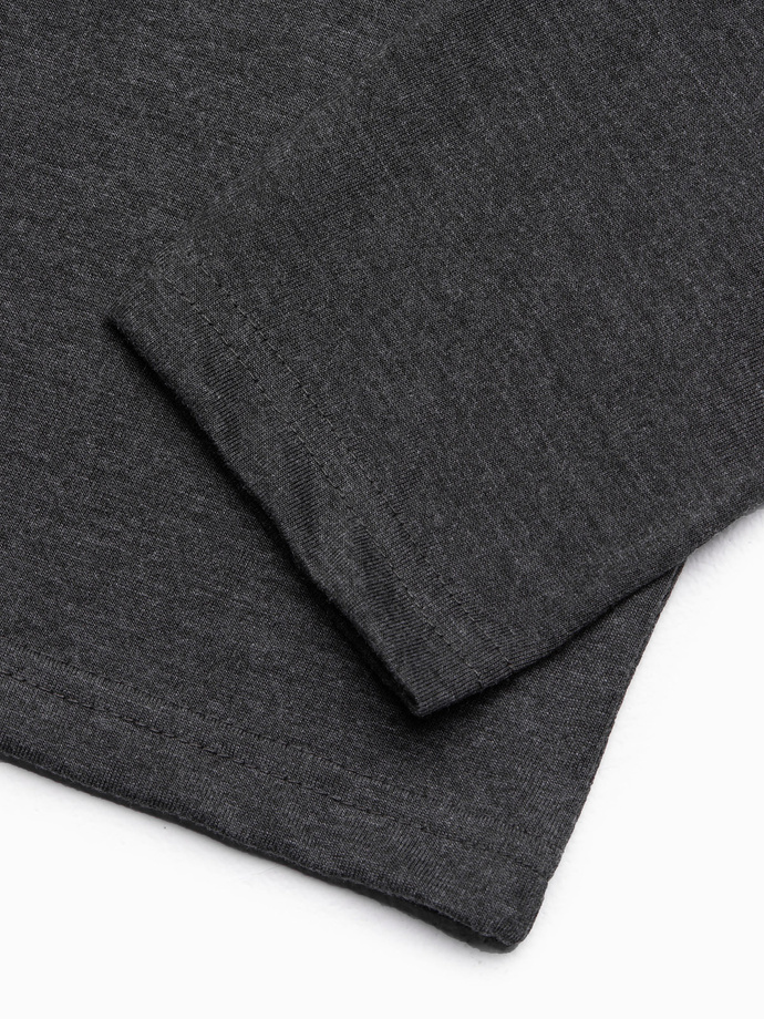 Men's plain longsleeve - dark grey L138
