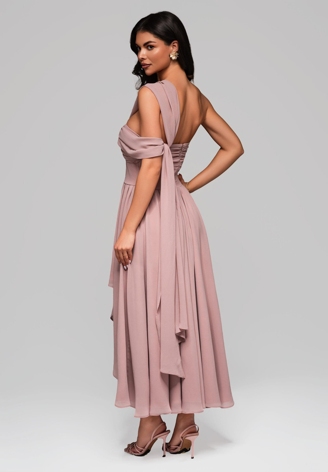 Evening dress LA-OM-DLR196 - dirty pink