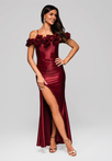 Evening dress LA-OM-DLR213 - burgundy