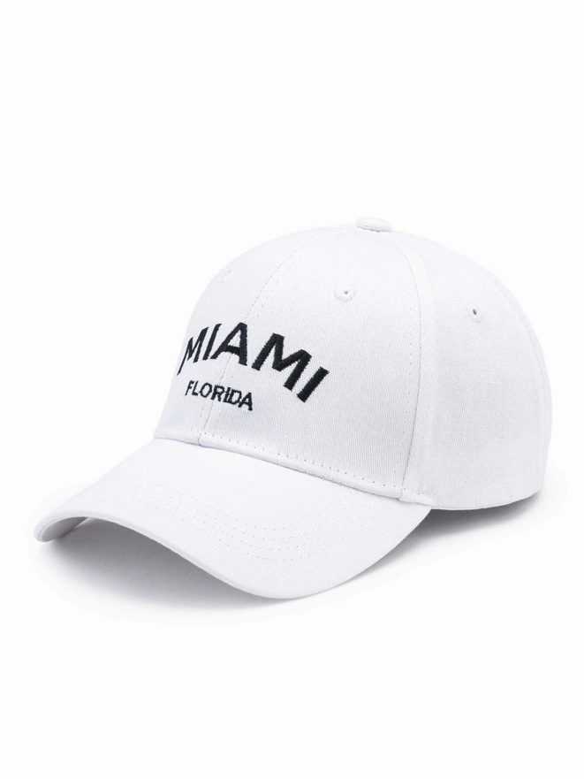 Men's baseball cap H177 - white