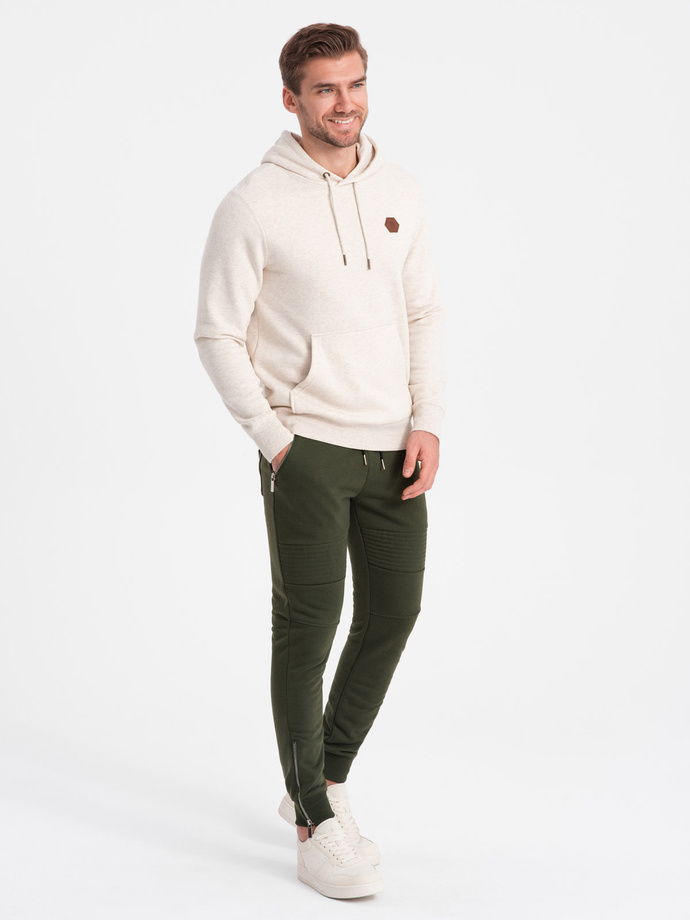 Men's jogger sweatpants - olive V1 OM-PASK-22FW-004