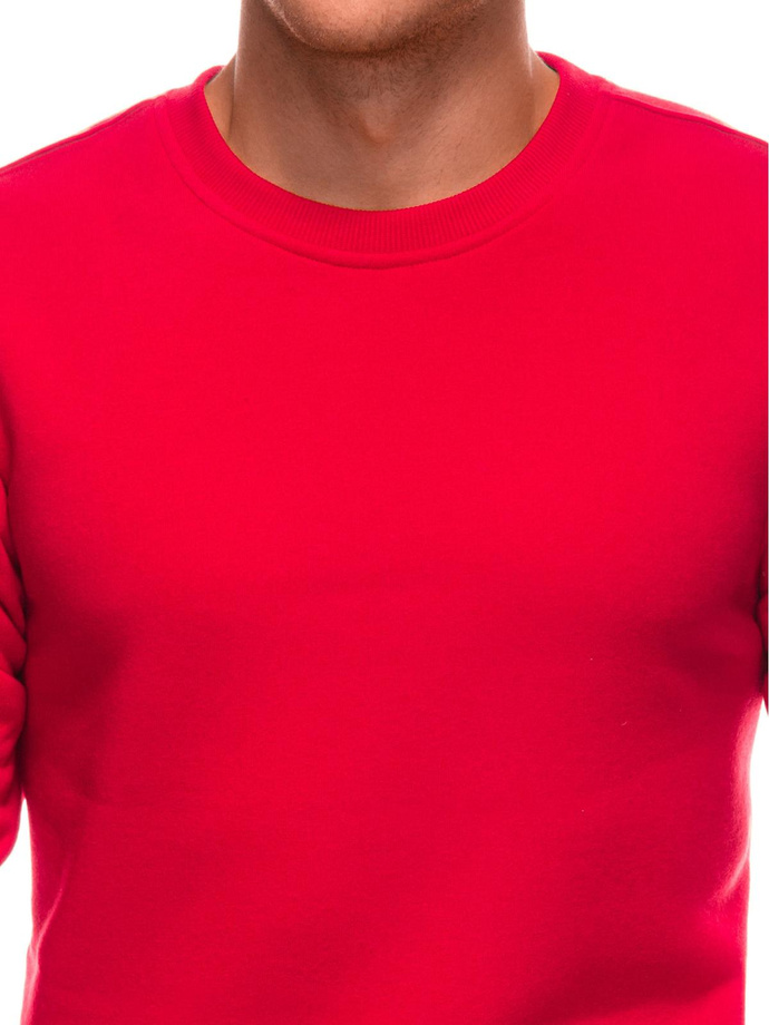 BASIC men's uniform round neck sweatshirt - red V4 EM-SSBN-0100