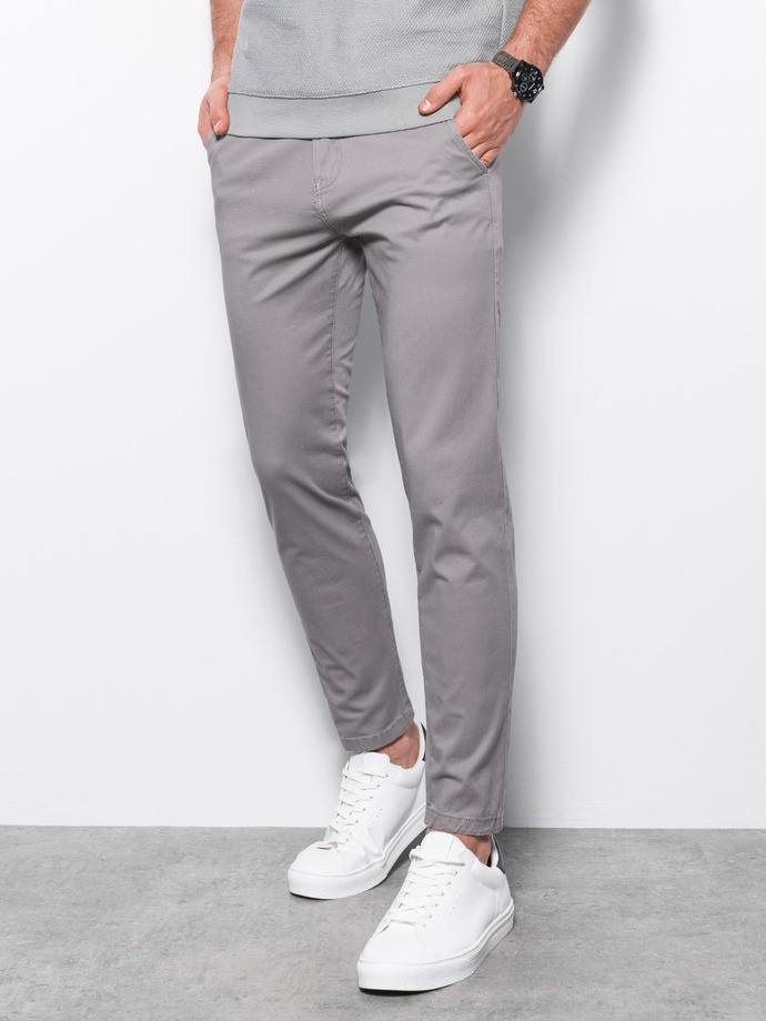 Men's pants chinos - grey P894