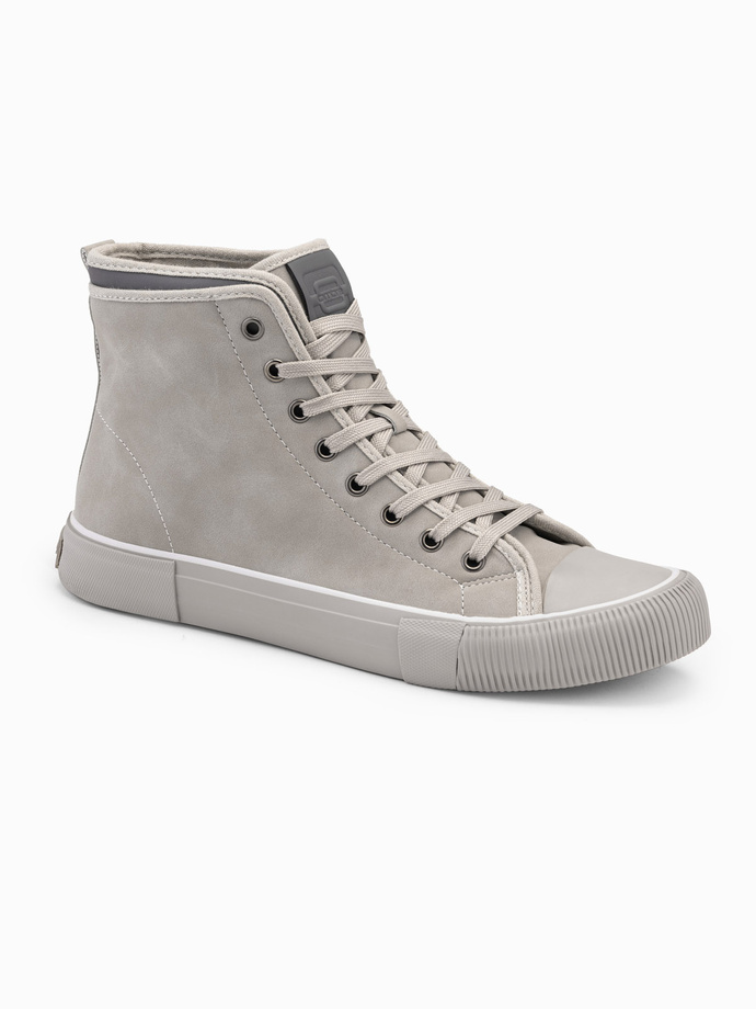 Men's high boots sneakers with decorative trim - ash V3 OM-FOTH-0158