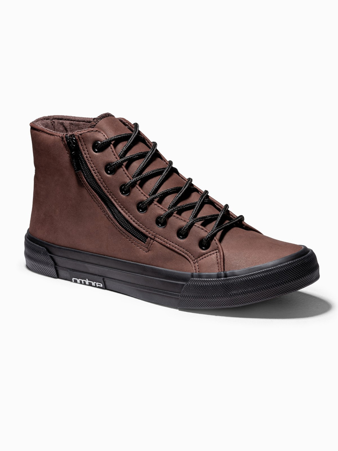 Men's ankle shoes - dark brown T352