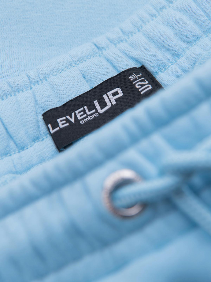 Unisex sweat shorts with drawstring waist - blue V8 OU-SRBC-0101