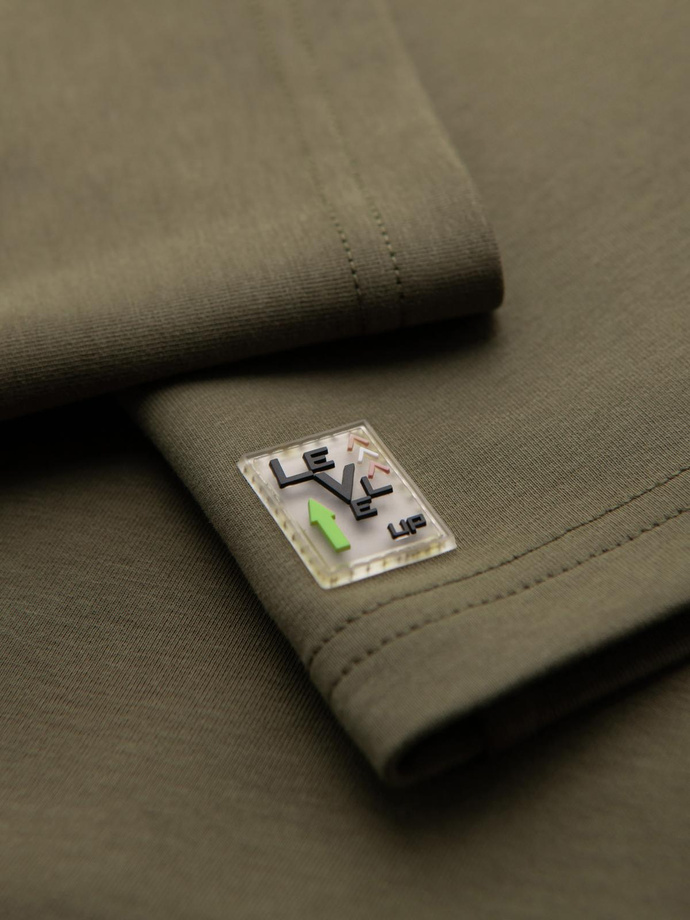 Men's COMFORT FIT T-shirt with raglan sleeves - olive V4 OM-TSCT-0240