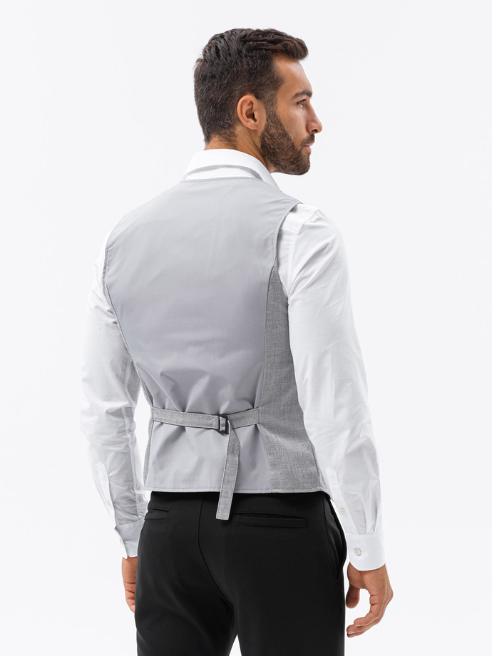 Men's vest - light grey V56
