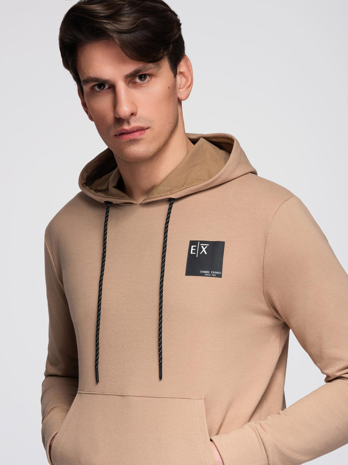 Men's sweatshirt set hoodie + sweatpants - brown V3 Z107
