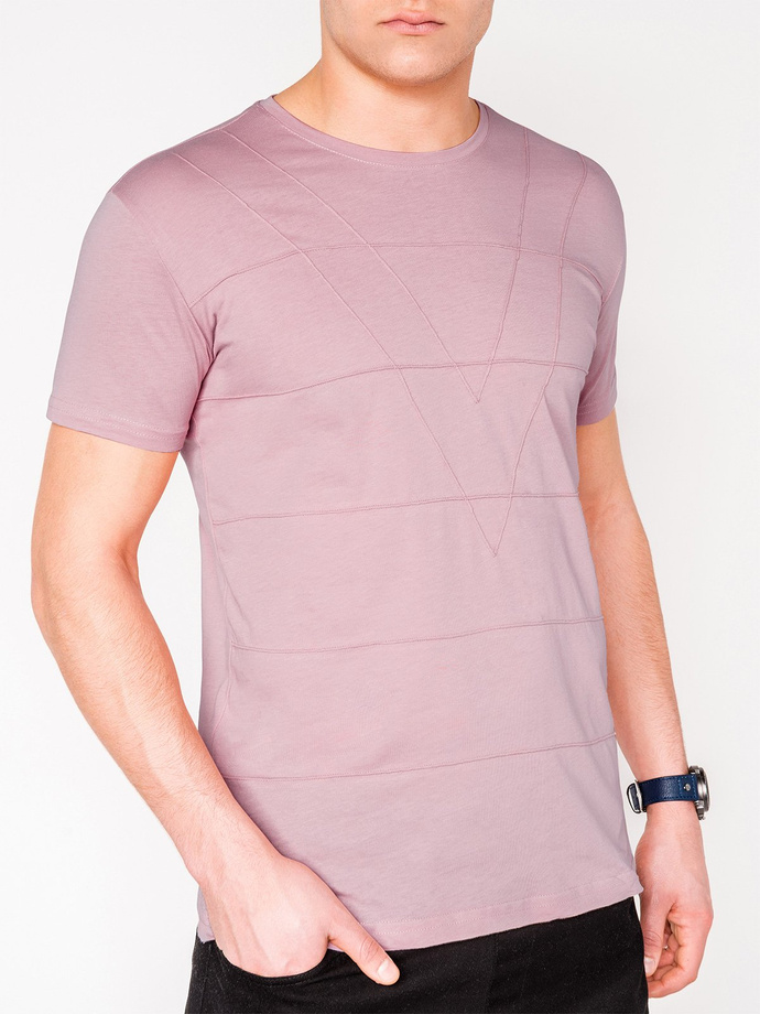 Men's plain t-shirt - powder pink S962