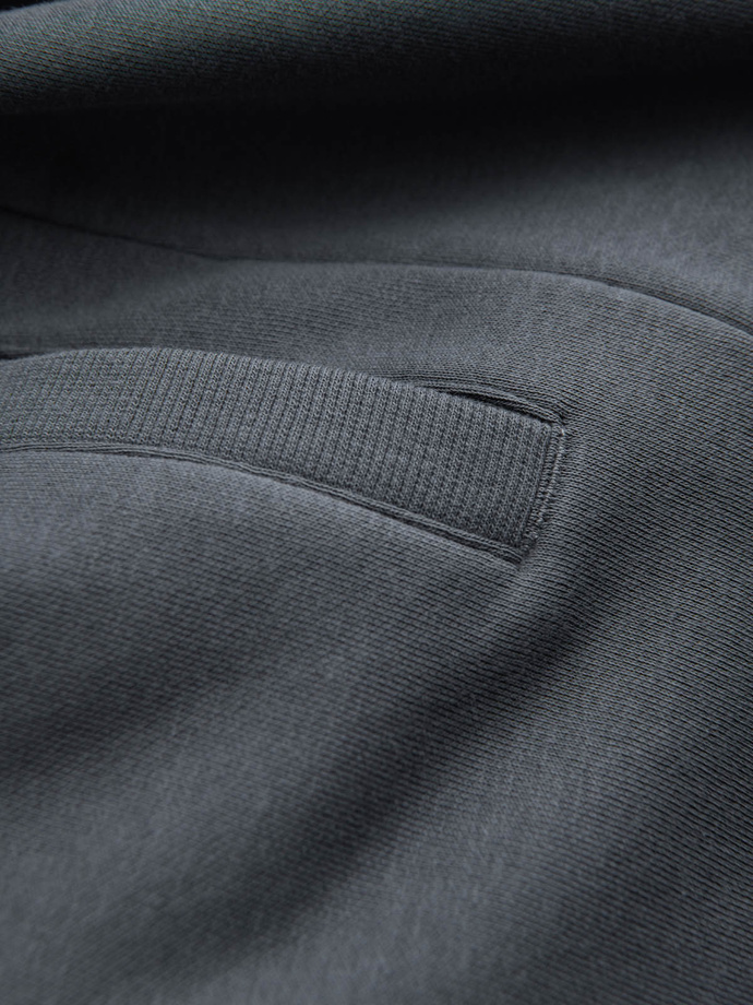 Men's BASIC cotton sweat shorts - graphite V11 OM-SRBS-0149