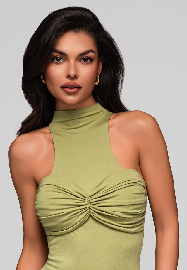 Evening dress LA-OM-DLR179 - lime