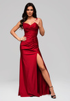 Sukienka wieczorowa LA-OM-DLR153 - dark red