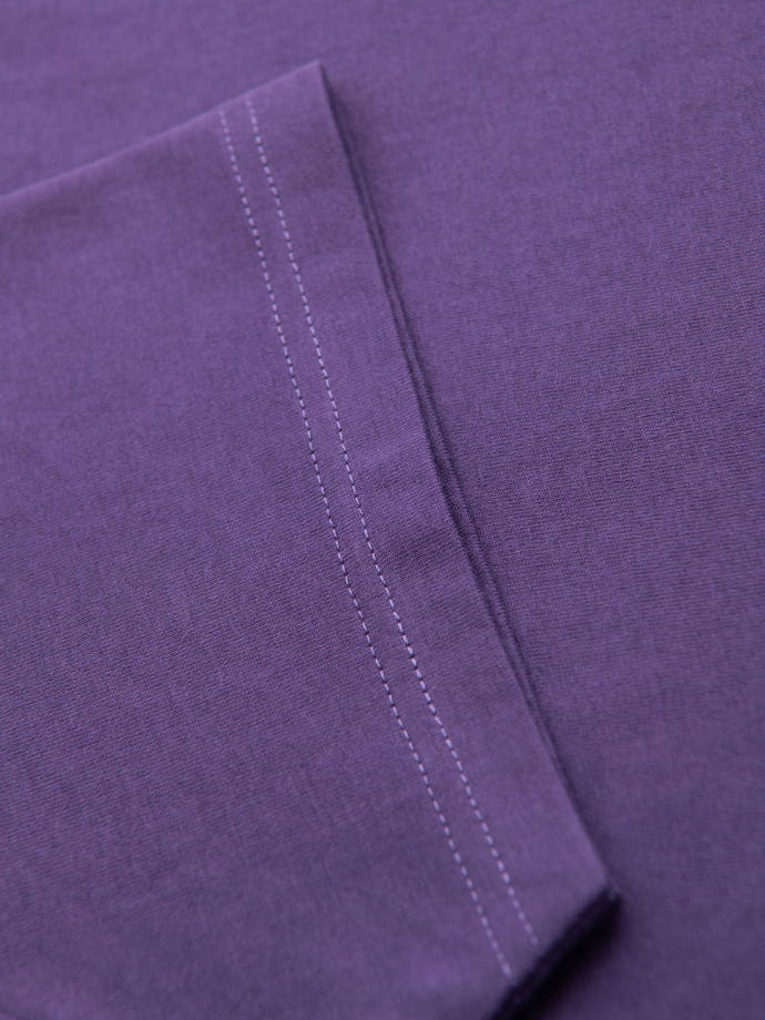 Men's classic cotton BASIC T-shirt - purple V13 OM-TSBS-0236