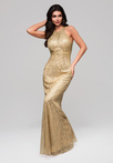 Evening dress LA-OM-DLR149 - gold