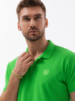 Men's pique knit polo shirt - green V25 S1374